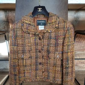 CHANEL TWEED Jacket sz 38 EUC